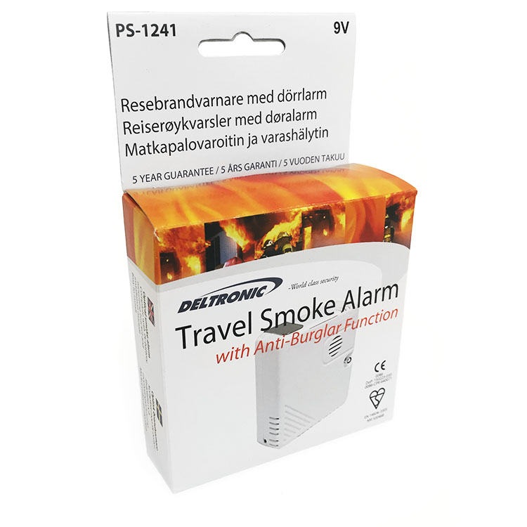 Travel smoke and door alarm