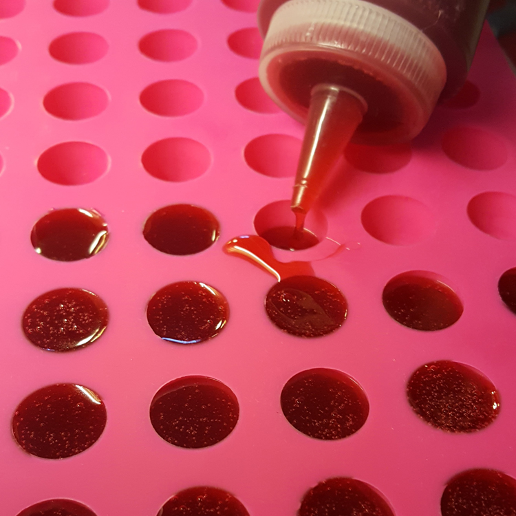 Raspberry-shaped jelly mould in silicon