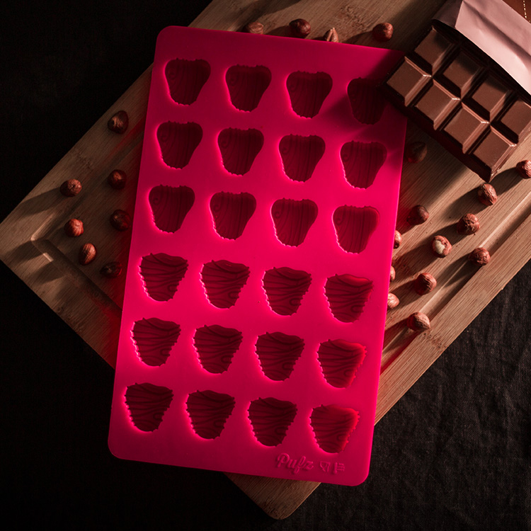 Silicone nut chocolate mould