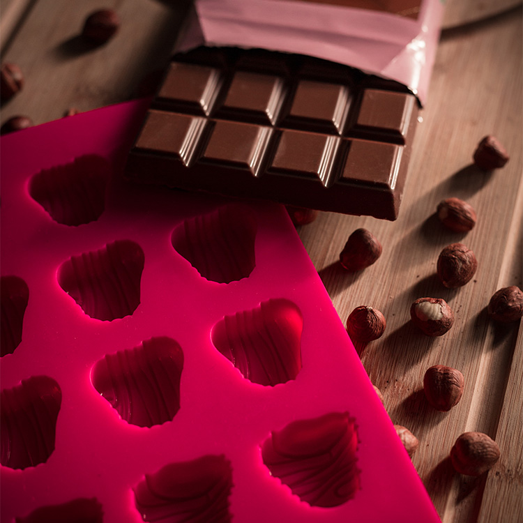 Silicone nut chocolate mould