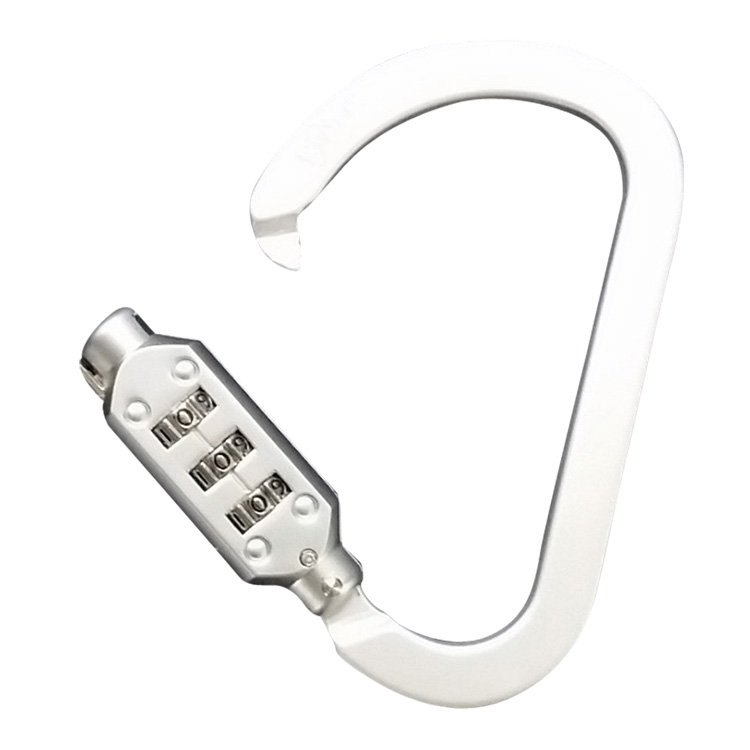 Carabiner hook with combination lock