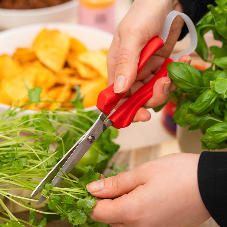 Ergonomic kitchen scissors