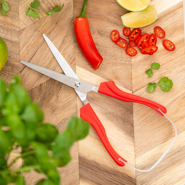 Ergonomic kitchen scissors