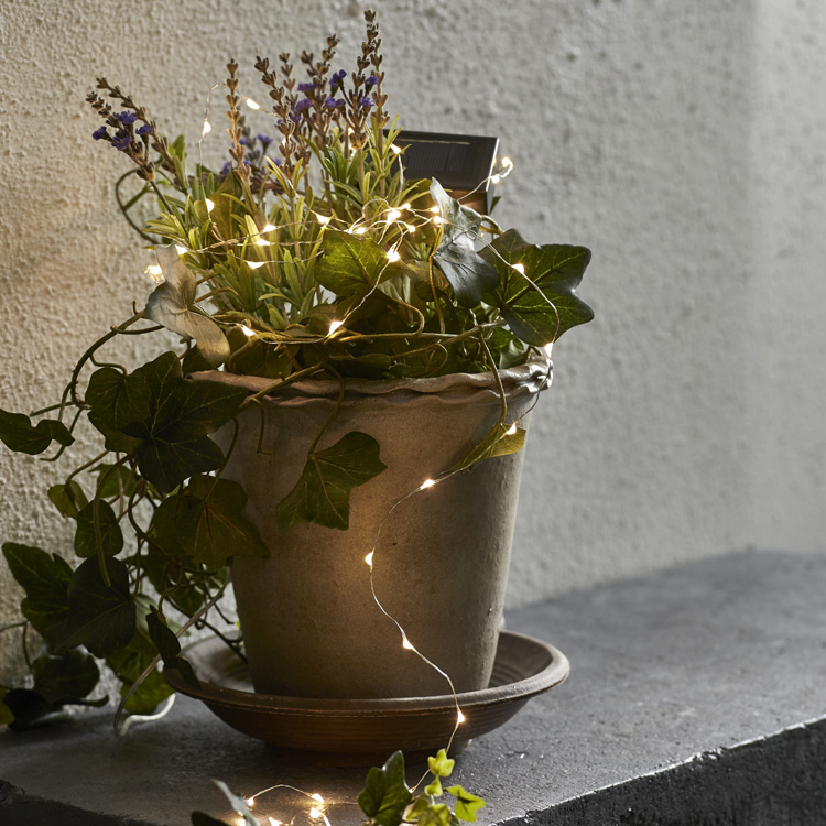 Solar powered string lights