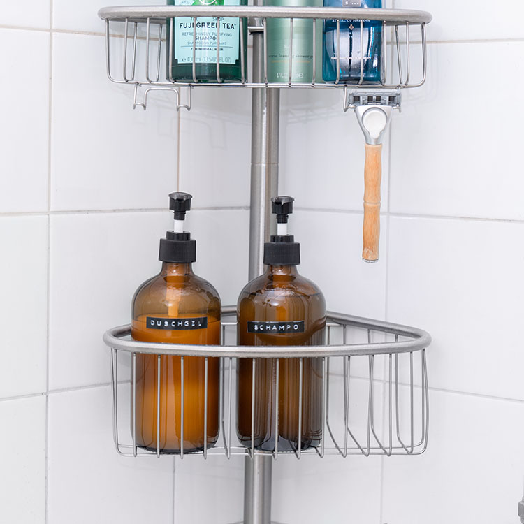 Bathroom corner shelf