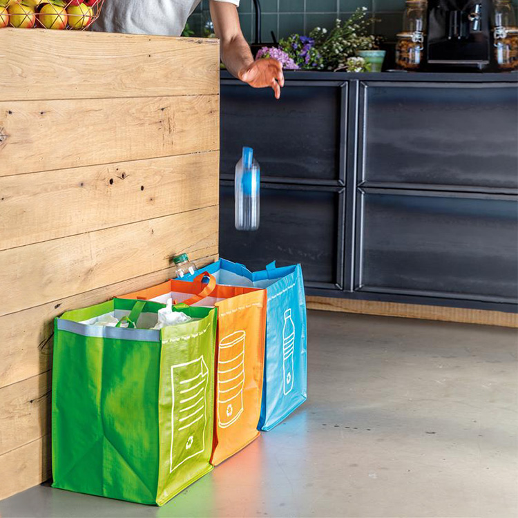 Sorting bags for paper, metal & plastic, COLORFUL RECYCLING