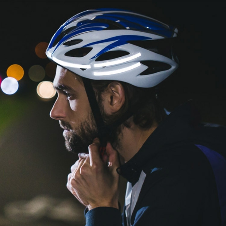 reflective bike helmet