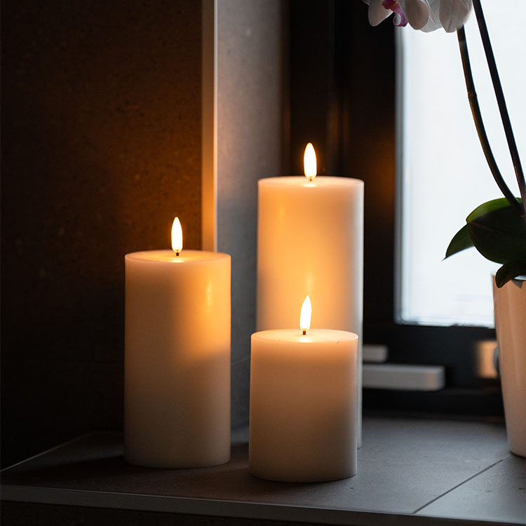 Premium LED block candles - candles | SmartaSaker