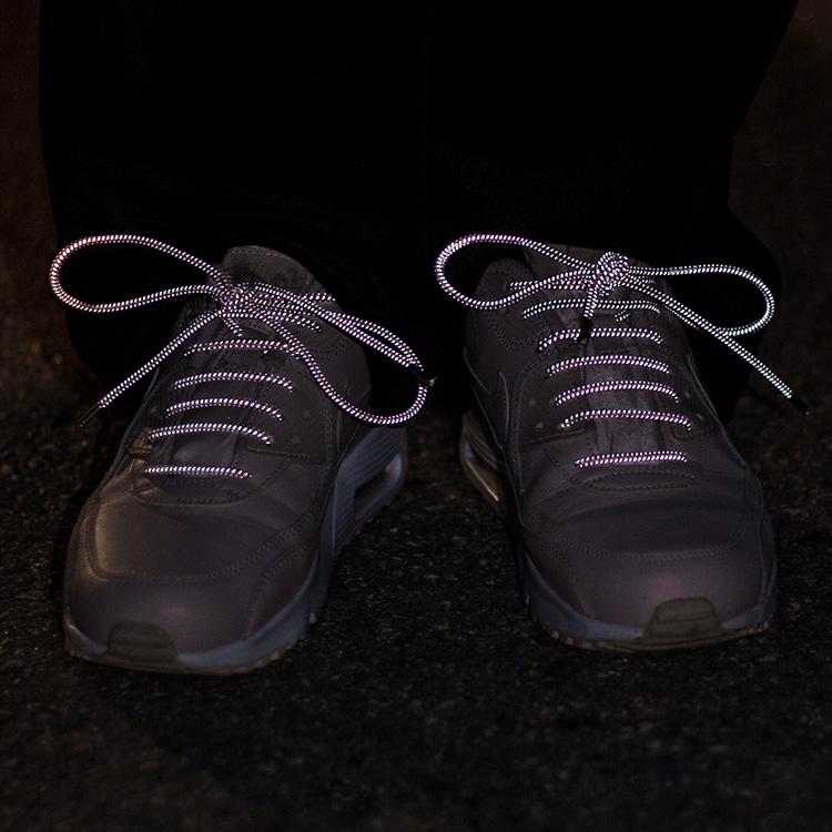 Elastic Shoelaces with reflectors