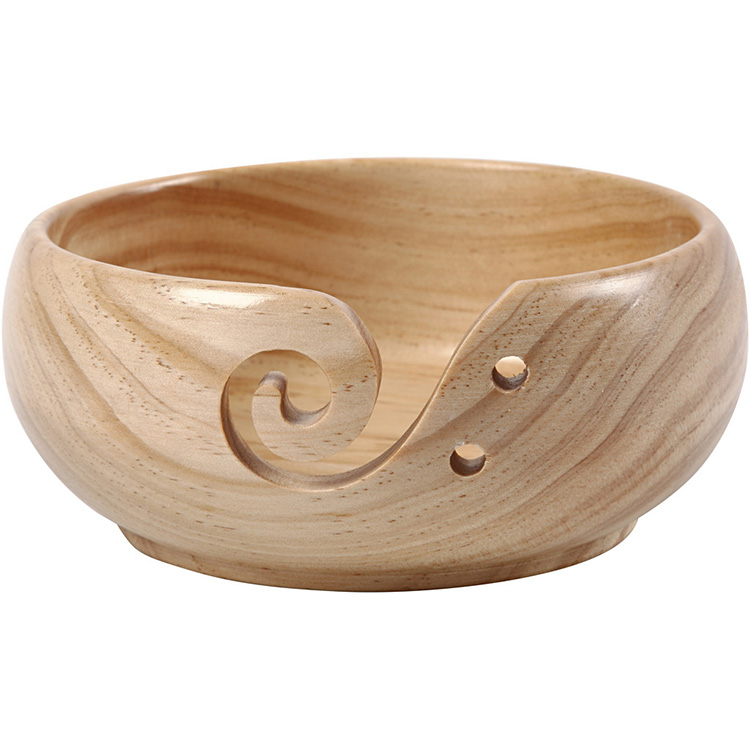 Wooden yarn bowl