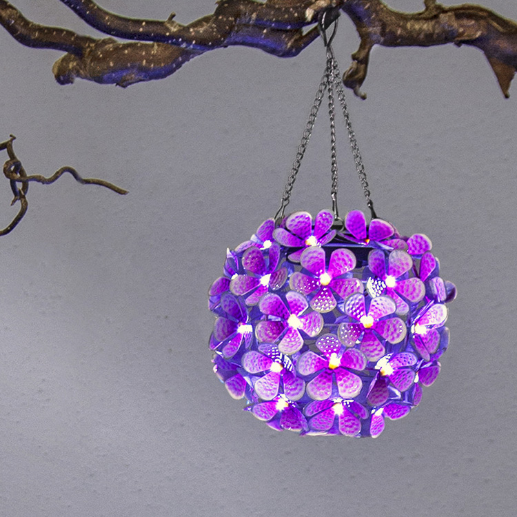 Hanging Solar Cell Decoration, Hydrangea