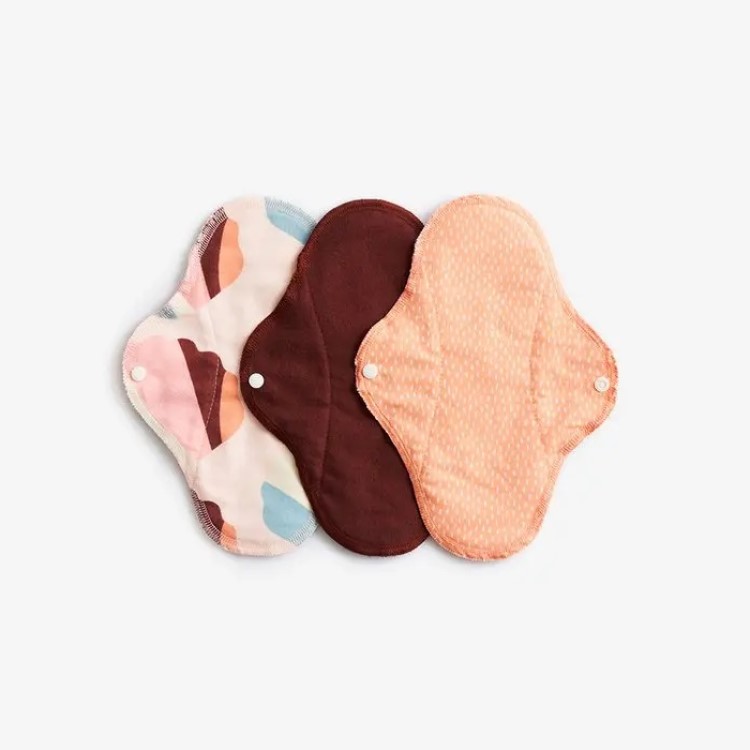 Fabric Sanitary Pads, pack of three