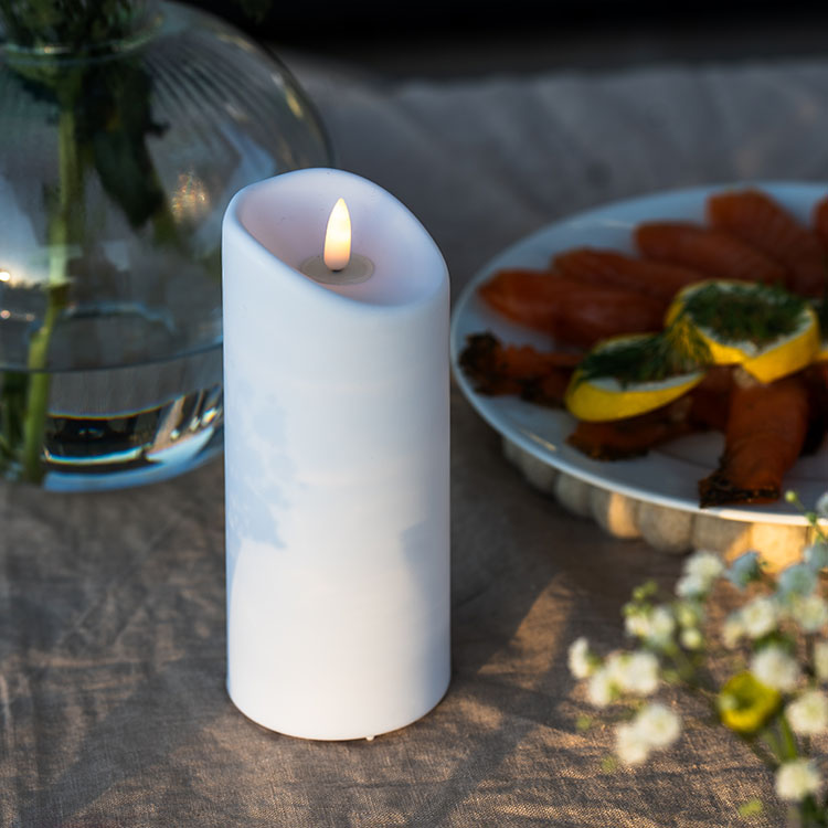 Flickering Pillar Candles for the Patio