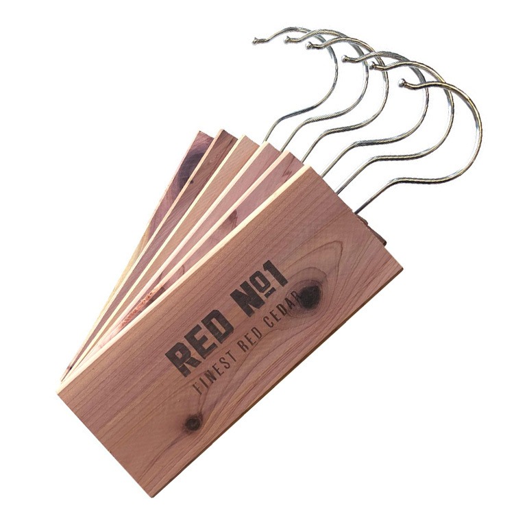 Red Cedar Blocks with Hooks, pack of six