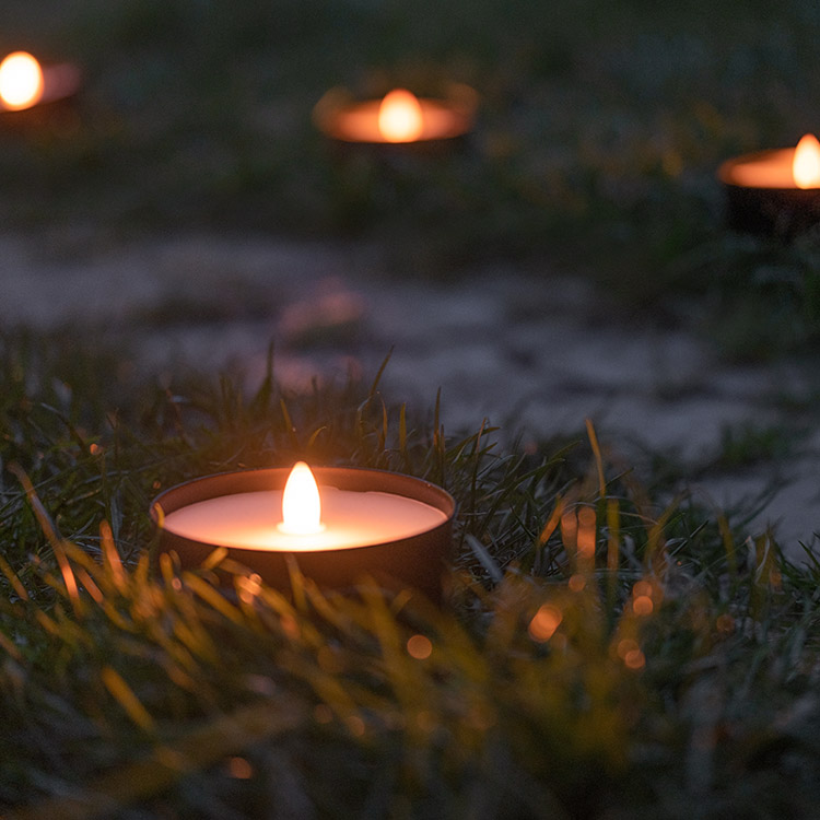 Battery-Powered Garden Candle