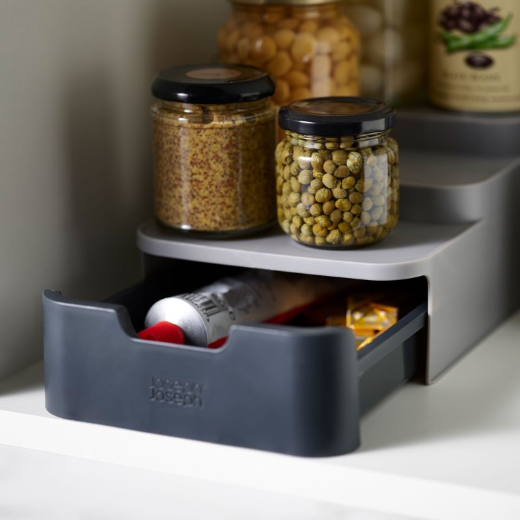 Storage Shelf with Drawer for Kitchen Cupboards