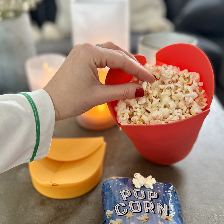 Popcorn bowl for the microwave, 2-pack