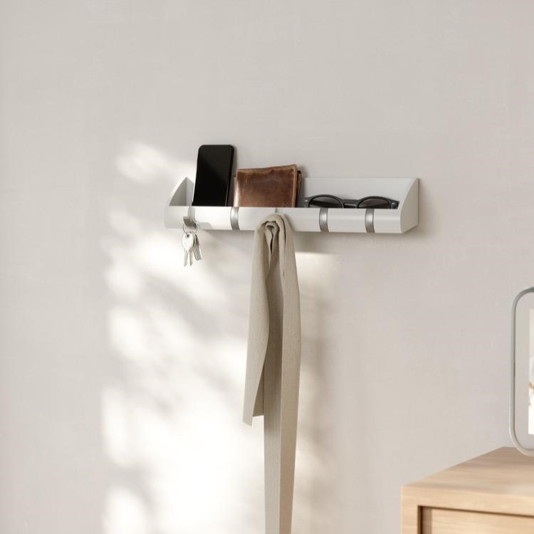 Shelf with hooks