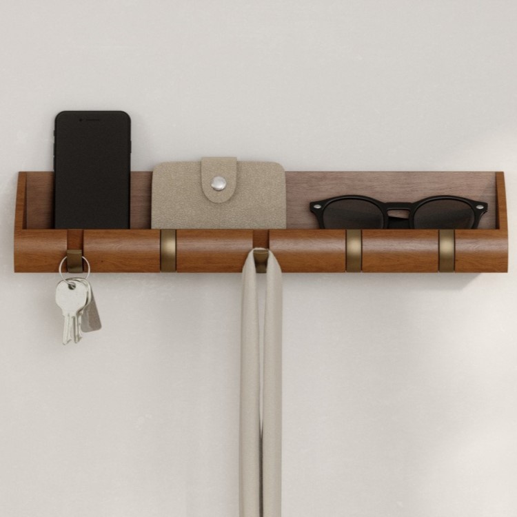 Shelf with hooks