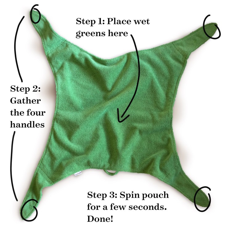 Salad sling in microfiber