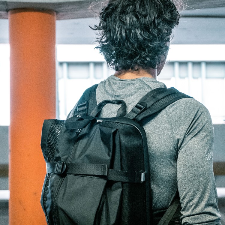 Shoe bag for runner's backpack