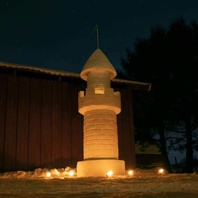 Snow sculpture sack