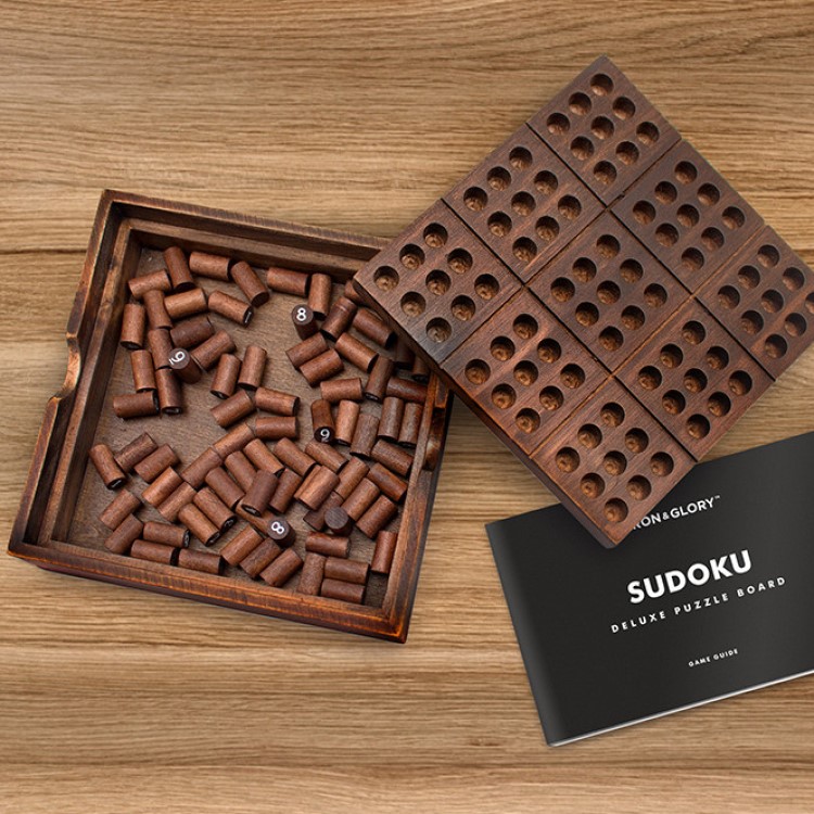 Wooden sudoku game