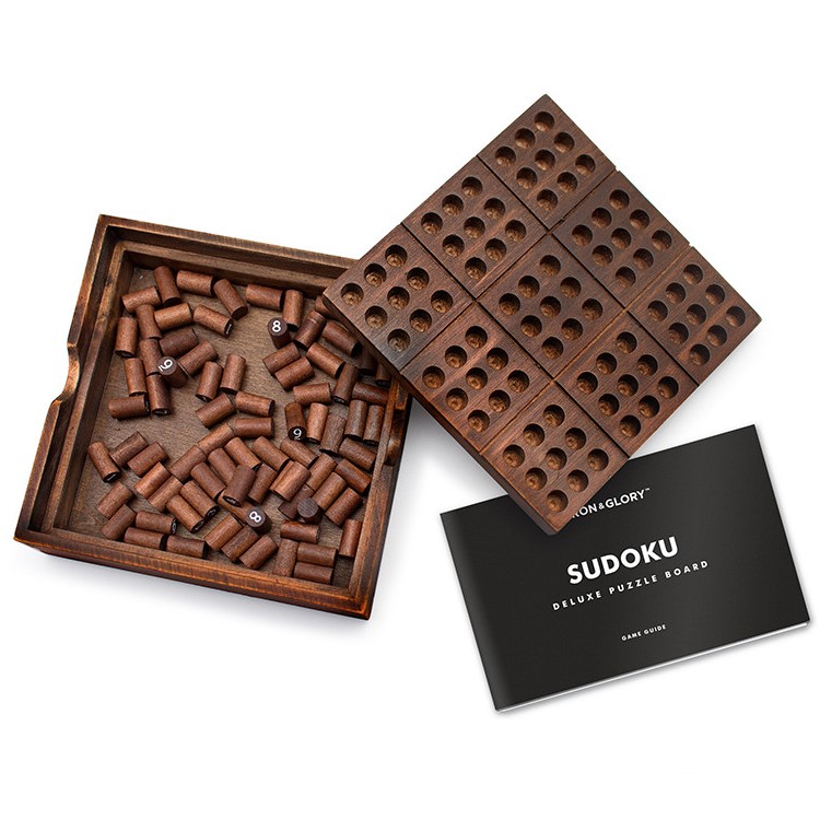 Wooden sudoku game