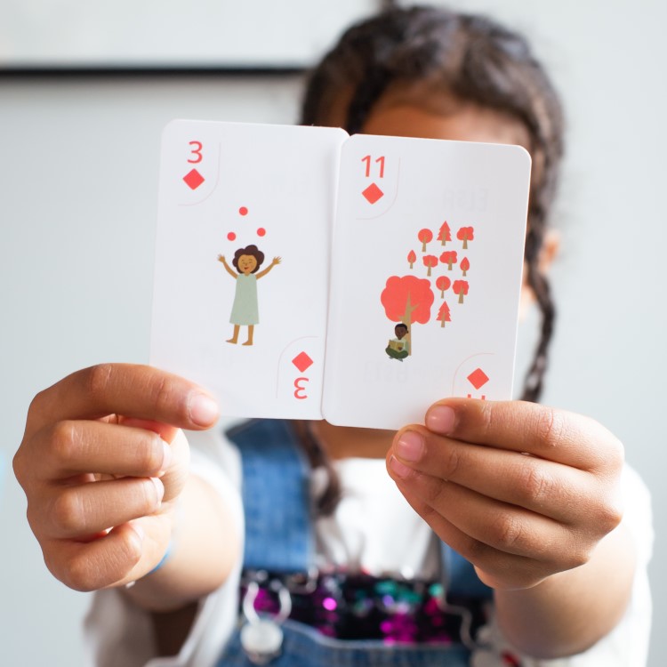 Deck of cards with maths symbols