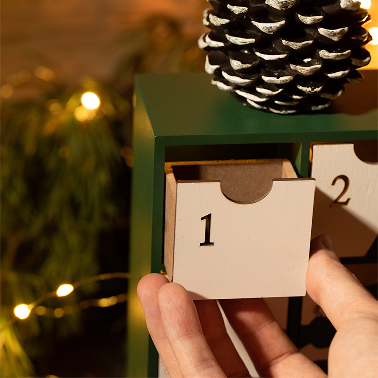 Wooden Advent Calendar House