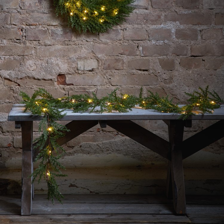 Christmas garland for outdoor use