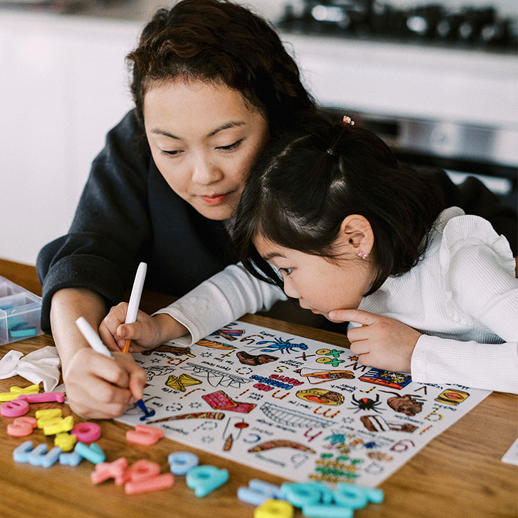 Silicone colouring mat 