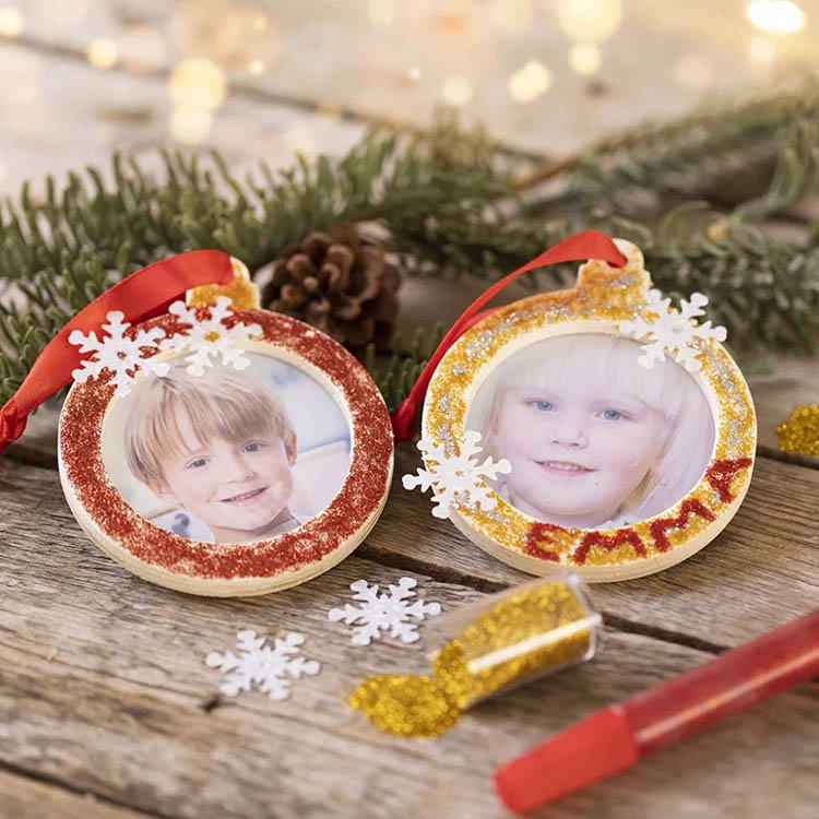 Personalisable Christmas tree decorations 3-pack