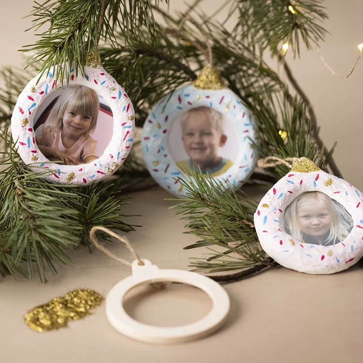 Personalisable Christmas tree decorations 3-pack