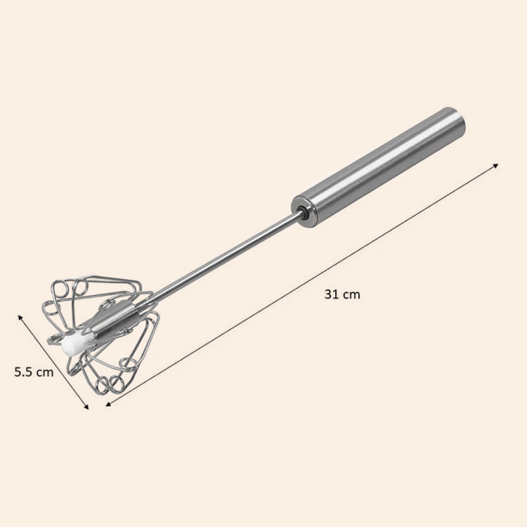 Semi-automatic hand whisk