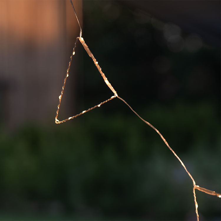 String light with pennants