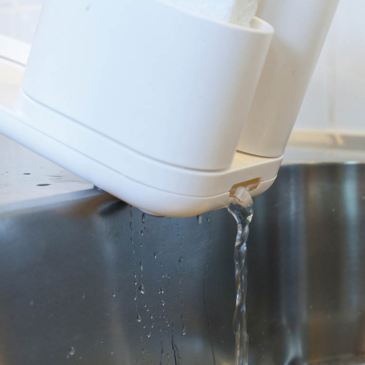 Detergent pump and storage rack