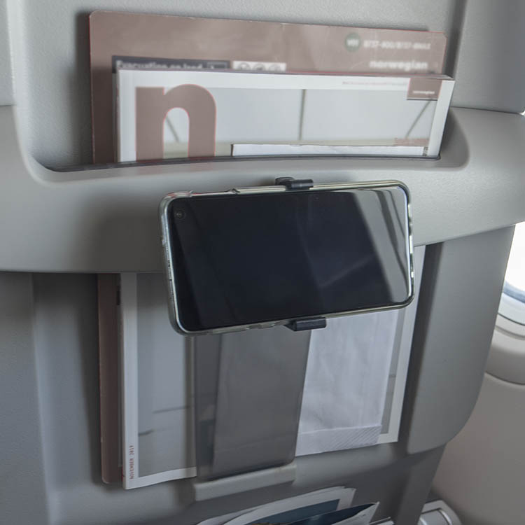 Phone holder for aeroplanes