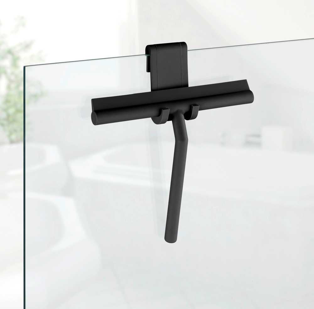 Shower Squeegee with over-door hook, MOLA, Black