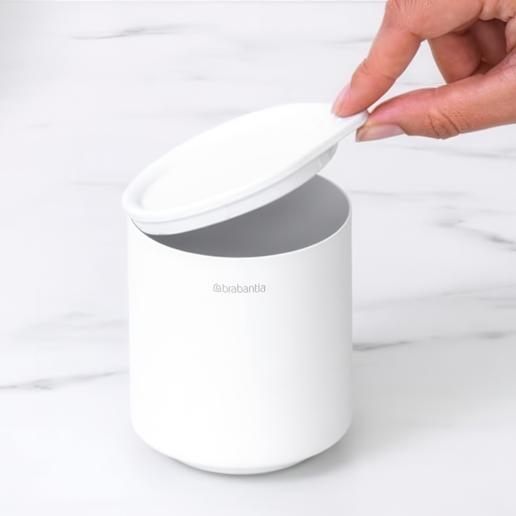 Storage pot in metal, BRABANTIA MINDSET, Ø 8 x H 9,5 cm, White