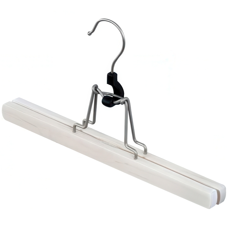 Clamping Hanger, wood, LIVING, 28 cm White