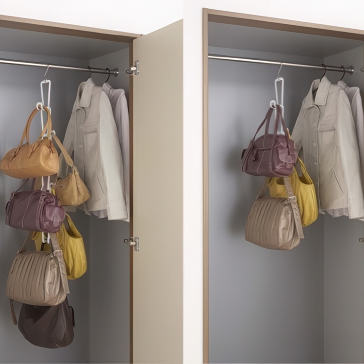 Hanging storage for bags, JOINT BAG HANGER CHAIN, Yamazaki, White