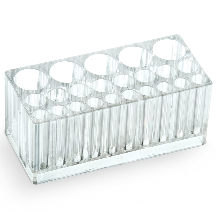 Make-up organizer, 23 compartments, 13 x 5,7 x H 5,5 cm, Clear