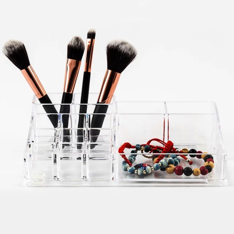 Make up organizer, SELENA LARGE ORGANISEUR MAQUILLAGE, 22,3 x 12,7 x H 7 cm, Clear
