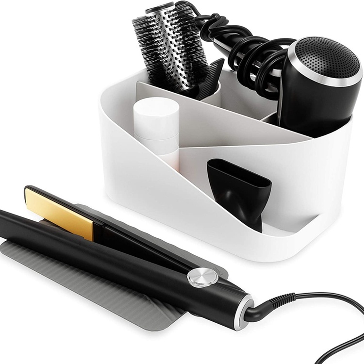 Hair Tool Organiser, UMBRA GLAM , 26,5 x 17 x H 12,5 cm, White / Grey