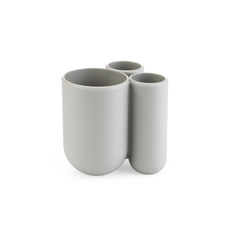 Toothbrush Holder, TOUCH, 10 x 8 x H 10 cm Umbra, grey