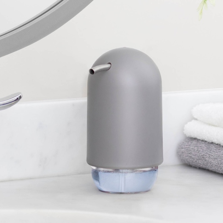 Soap pump, TOUCH, Ø 7 x H 14 cm, Umbra, Grey