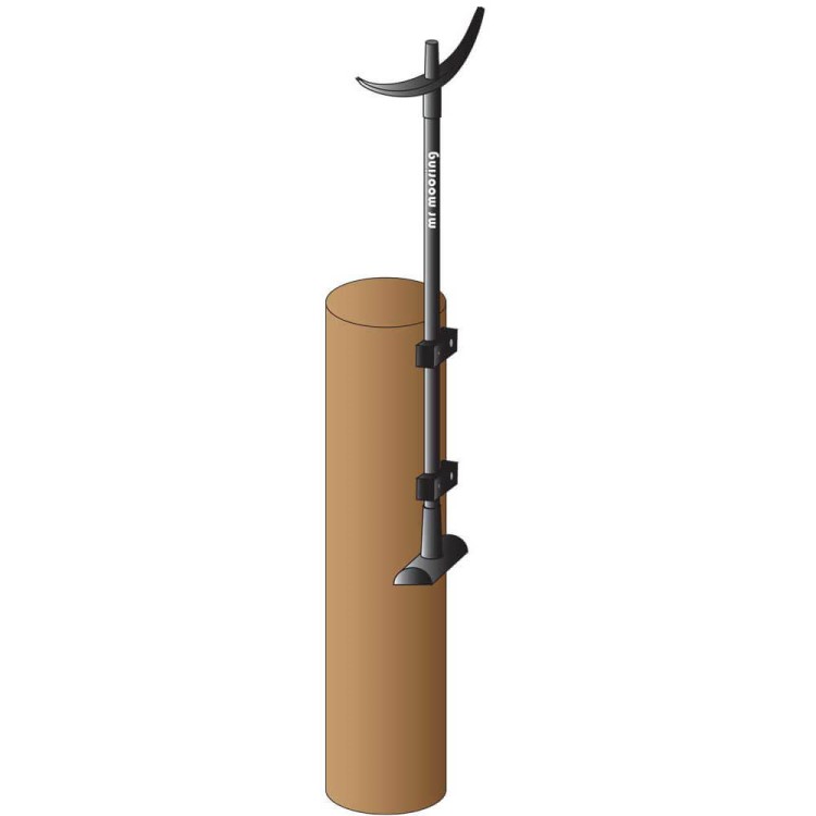 Extra mount for tail rope holder, Wooden bollards