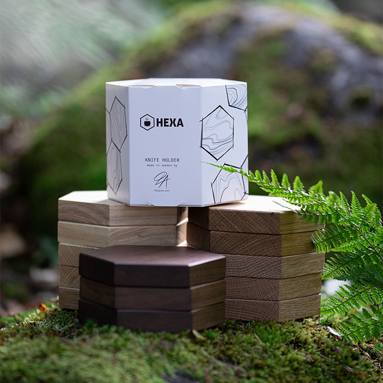 HEXA wooden knife magnets