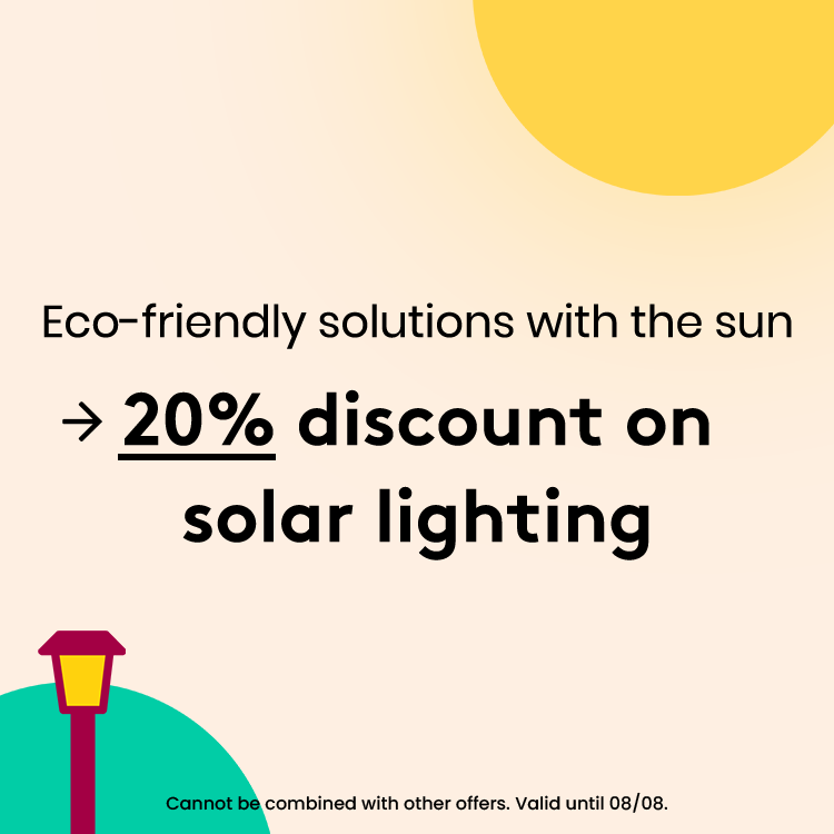 20% discount on solar lighting